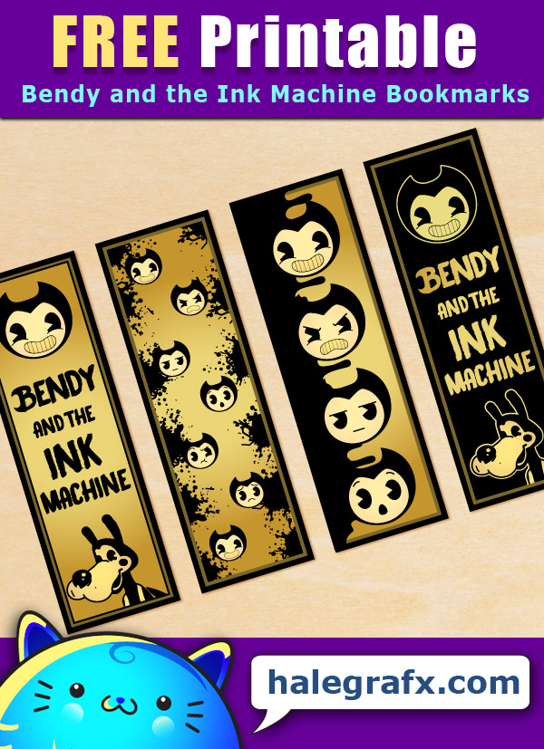 Free Printable Bendy And The Ink Machine Bookmarks - roblox printable bookmarks