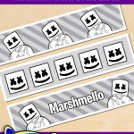 Free Printable Marshmello Themed Water Bottle Labels