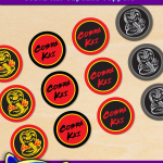 FREE Printable Cobra Kai Cupcake Toppers