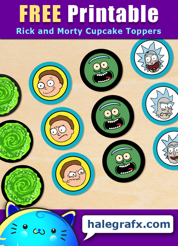 free-printable-rick-and-morty-cupcake-toppers