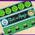Free Printable Rick and Morty Water Bottle Labels