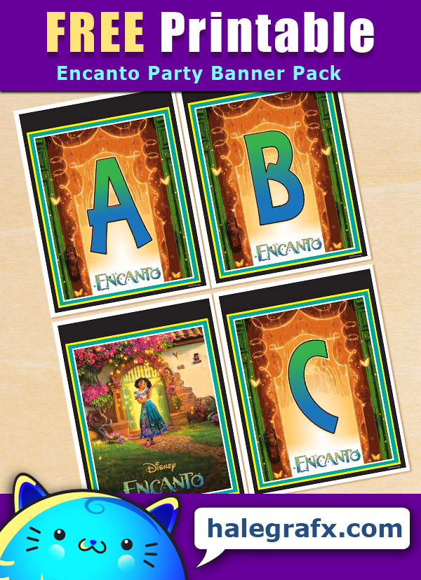 FREE Printable Encanto Alphabet Banner Pack