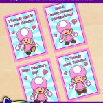 FREE Printable Super Mario Toadette Valentines