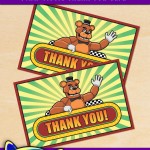 FREE Printable Five Nights at Freddy’s Movie Thank You Card