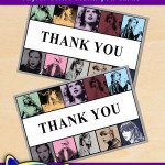 FREE Printable Taylor Swift Thank You Card