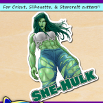 FREE Printable She-Hulk Sticker