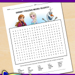 FREE Printable Disney Frozen Word Search
