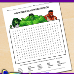 FREE Printable Incredible Hulk Word Search FREE Printable Incredible Hulk Word Search