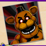 FREE Printable Five Nights at Freddy’s Freddy Jump Scare Sticker