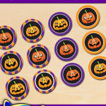 Free Printable Goofy Jack-o’-Lantern Cupcake Toppers