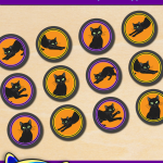 Free Printable Halloween Black Cat Cupcake Toppers