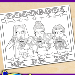 FREE Printable KPop Demon Hunters Coloring Page