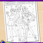 FREE Printable KPop Demon Hunters Christmas Coloring Page
