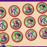 Free Printable KPop Demon Hunters Christmas Cupcake Toppers