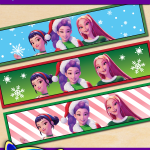 Free Printable KPop Demon Hunters Christmas Water Bottle Labels