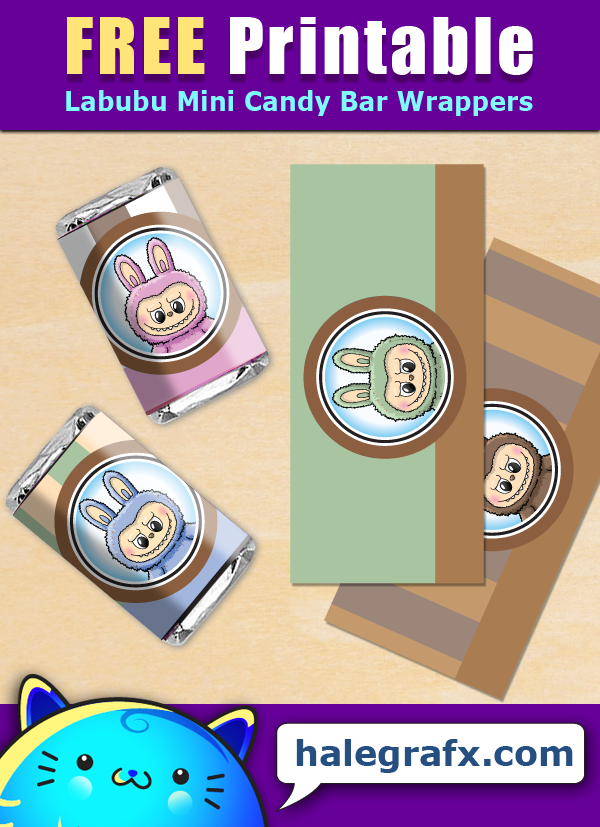 FREE Printable Labubu Mini Candy Bar Wrappers FREE Printable Labubu Mini Candy Bar Wrappers