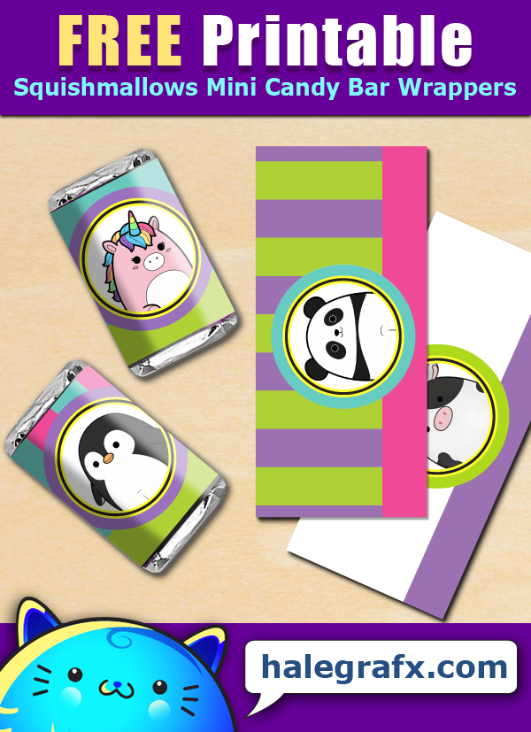 FREE Printable Squishmallows Mini Candy Bar Wrappers FREE Printable Squishmallows Mini Candy Bar Wrappers