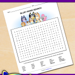 FREE Printable Bluey Word Search