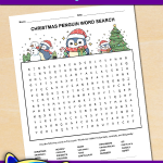 FREE Printable Penguin Christmas Word Search FREE Printable Penguin Christmas Word Search