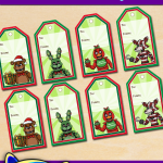 FREE Printable Five Nights at Freddy’s Christmas Gift Tags