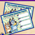 FREE Printable Bluey Birthday Invitation