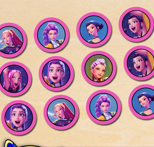 Free printable Kpop Demon Hunters Cupcake Toppers