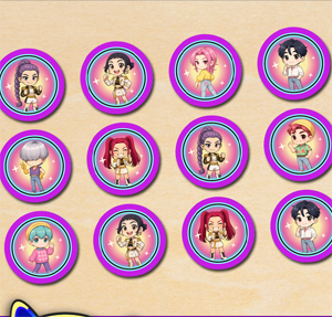 Free printable Kpop Demon Hunters Chibi Cupcake Toppers