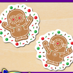 FREE Printable Christmas Gingerbread Minions Stickers