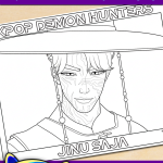 FREE Printable KPop Demon Hunters Jinu Coloring Page