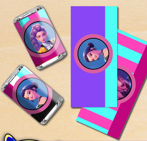 FREE Printable KPop Demon Hunters Mini Candy Bar Wrappers