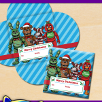 FREE Printable Five Nights at Freddy’s Christmas Gift Card Holder