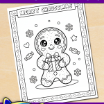 FREE Printable Christmas Gingerbread Man Coloring Page