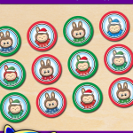 Free Printable Christmas Labubu Cupcake Toppers