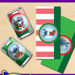 FREE Printable Christmas Stitch Mini Candy Bar Wrappers