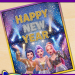 FREE Printable KPop Demon Hunters Happy New Year Poster