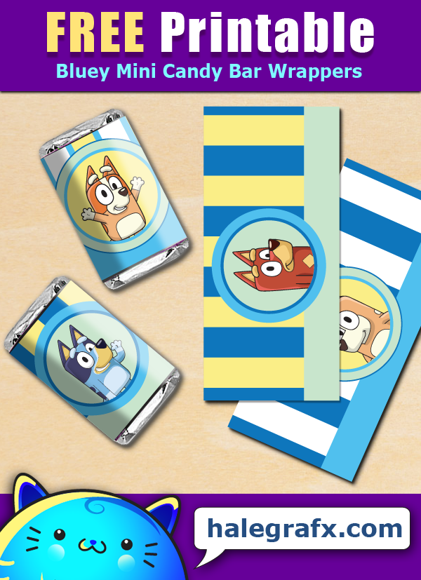 FREE Printable Bluey Mini Candy Bar Wrappers FREE Printable Bluey Mini Candy Bar Wrappers
