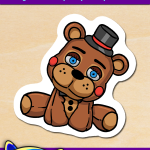 FREE Printable Five Nights at Freddy’s Toy Freddy Plush Sticker
