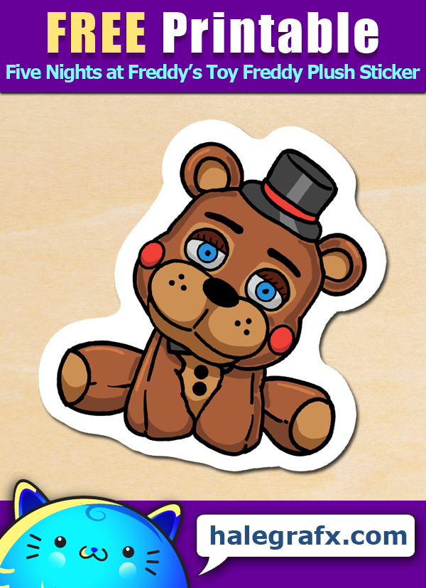 FREE Printable Five Nights at Freddy's Toy Freddy Plush Sticker FREE Printable Five Nights at Freddy's Toy Freddy Plush Sticker