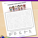FREE Printable Stranger Things Word Search