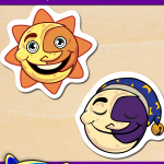 FREE Printable FNAF Security Breach Sun and Moon Stickers
