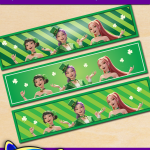 Free Printable KPop Demon Hunters St. Patrick’s Day Water Bottle Labels