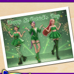 FREE Printable KPop Demon Hunters St. Patrick’s Day Poster