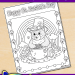 FREE Printable St. Patrick’s Day Bear Coloring Page FREE Printable St. Patrick’s Day Bear Coloring Page