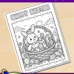 FREE Printable Easter Basket Coloring Page