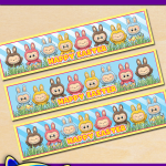 Free Printable Easter Labubu Themed Water Bottle Labels