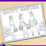 FREE Printable KPop Demon Hunters Easter Coloring Page