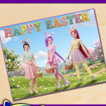 FREE Printable KPop Demon Hunters Easter Mini Poster FREE Printable KPop Demon Hunters Easter Mini Poster