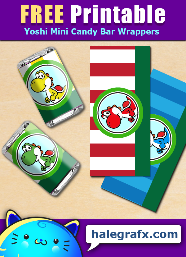 FREE Printable Yoshi Mini Candy Bar Wrappers FREE Printable Yoshi Mini Candy Bar Wrappers
