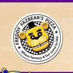 FREE Printable Freddy Fazbear’s Pizza Golden Freddy Sticker