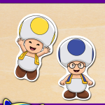 FREE Printable Super Mario Bros. Yellow and Blue Toad Stickers